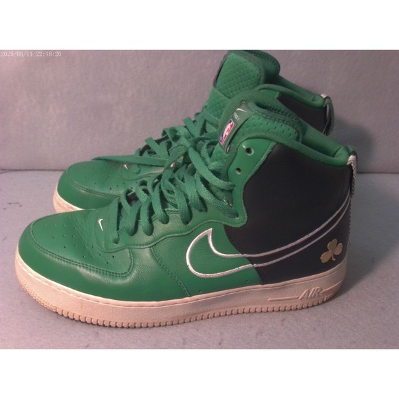 NIKE AIR FORCE 1 HIGH PREMIUM ID "NBA BOSTON CETLICS" SZ 12 RARE! [AQ3956-992] - Picture 3 of 6